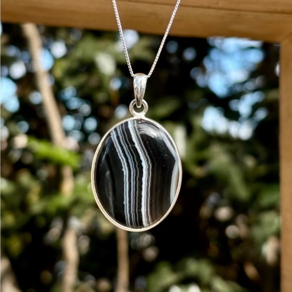 Botswana Agate Necklace & Earring Set! - Picture 2 of 14